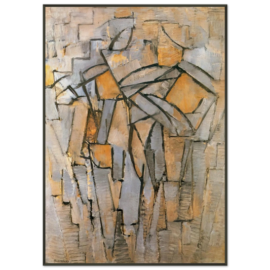 Piet Mondrian  Composicion en Gris  Azul Framed Art Print  - Aluminum Frame - 21x29.7 cm / 8x12"