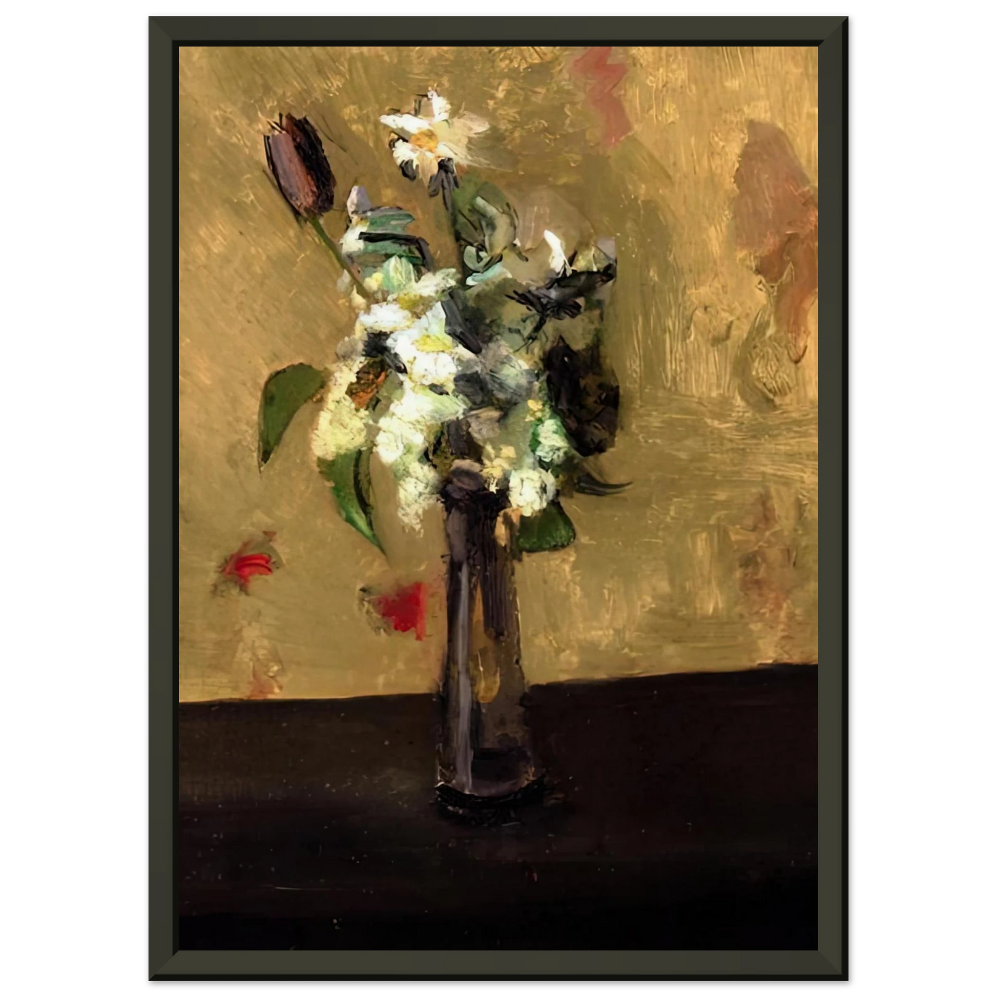 Henri Matisse  BOUQUET OF FLOWERS IN A CRYSTAL VASE 1902 Framed Art Print  - Aluminum Frame - 60x80 cm / 24x32 inches