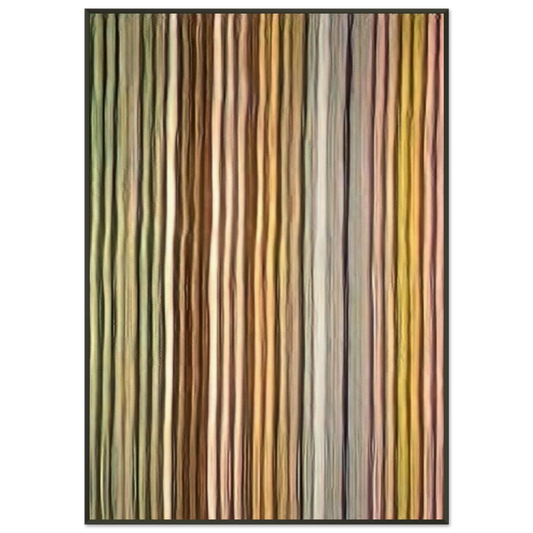 Gene Davis  Long John  1968 Framed Art Print  - Aluminum Frame - 21x29.7 cm / 8x12"