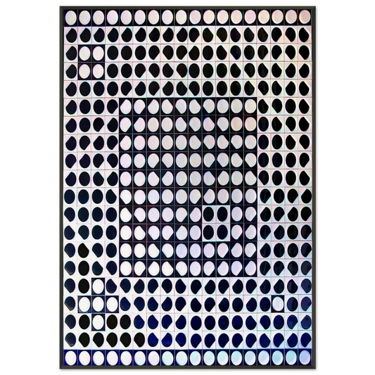 Victor Vasarely  Caopeo  1964 Framed Art Print  - Aluminum Frame - 21x29.7 cm / 8x12"