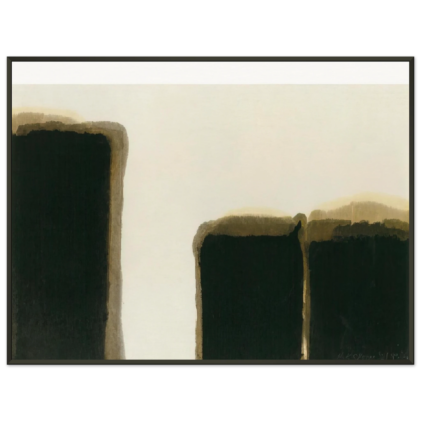 Yun Hyongkeun  Burnt Umber  Ultramarine I  1981 Framed Art Print  - Aluminum Frame - 40x50 cm / 16x20 inches