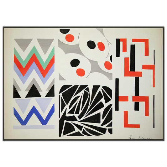 Sonia Delaunay  HER PAINTINGS HER OBJECTS Framed Art Print  - Aluminum Frame - 21x29.7 cm / 8x12"
