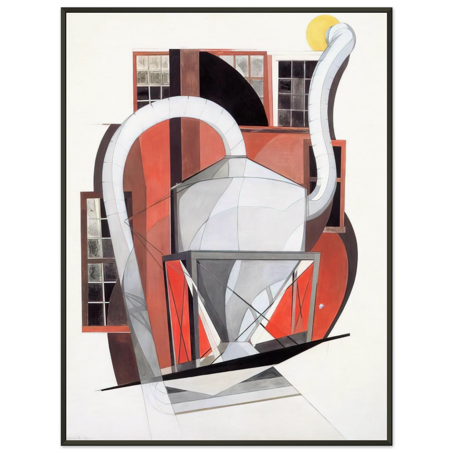 Charles Demuth  Machinery  1920 Framed Art Print  - Aluminum Frame - 70x100 cm / 28x40 inches