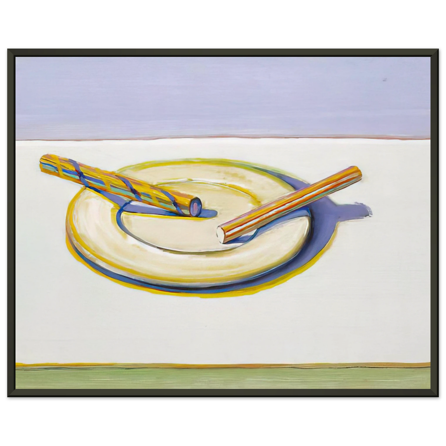 Wayne Thiebaud  Two Candy Sticks  2004 Framed Art Print  - Aluminum Frame - 70x100 cm / 28x40 inches