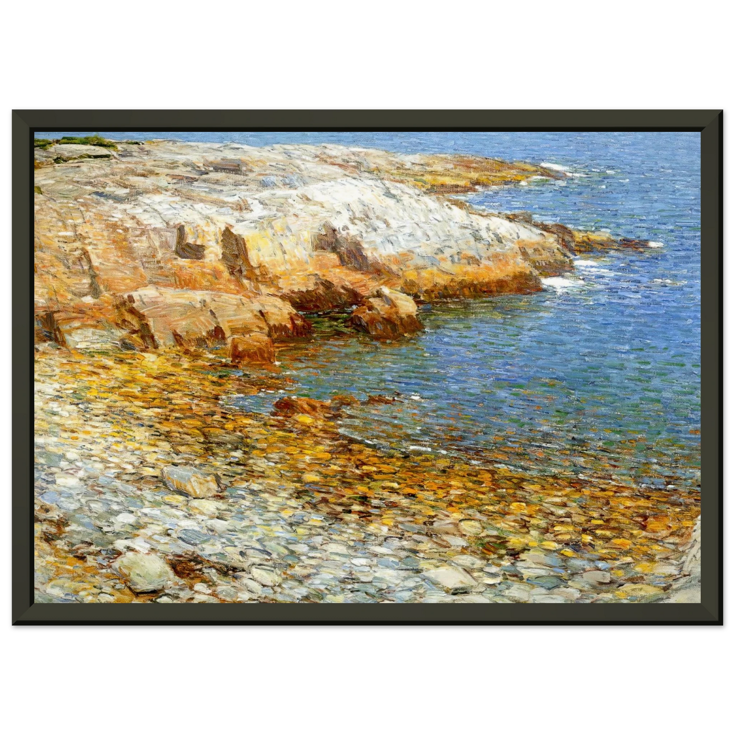 Childe Hassam  Isles of Shoals Broad Cove Framed Art Print  - Aluminum Frame - 70x100 cm / 28x40 inches