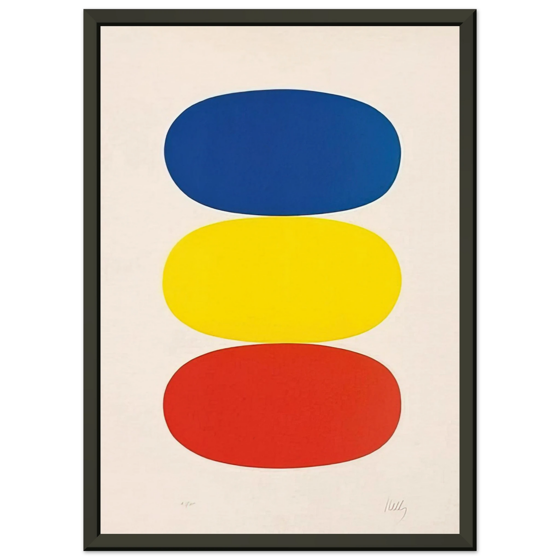 Ellsworth Kelly  Blue and Yellow and RedOrange Framed Art Print  - Aluminum Frame - 60x80 cm / 24x32 inches