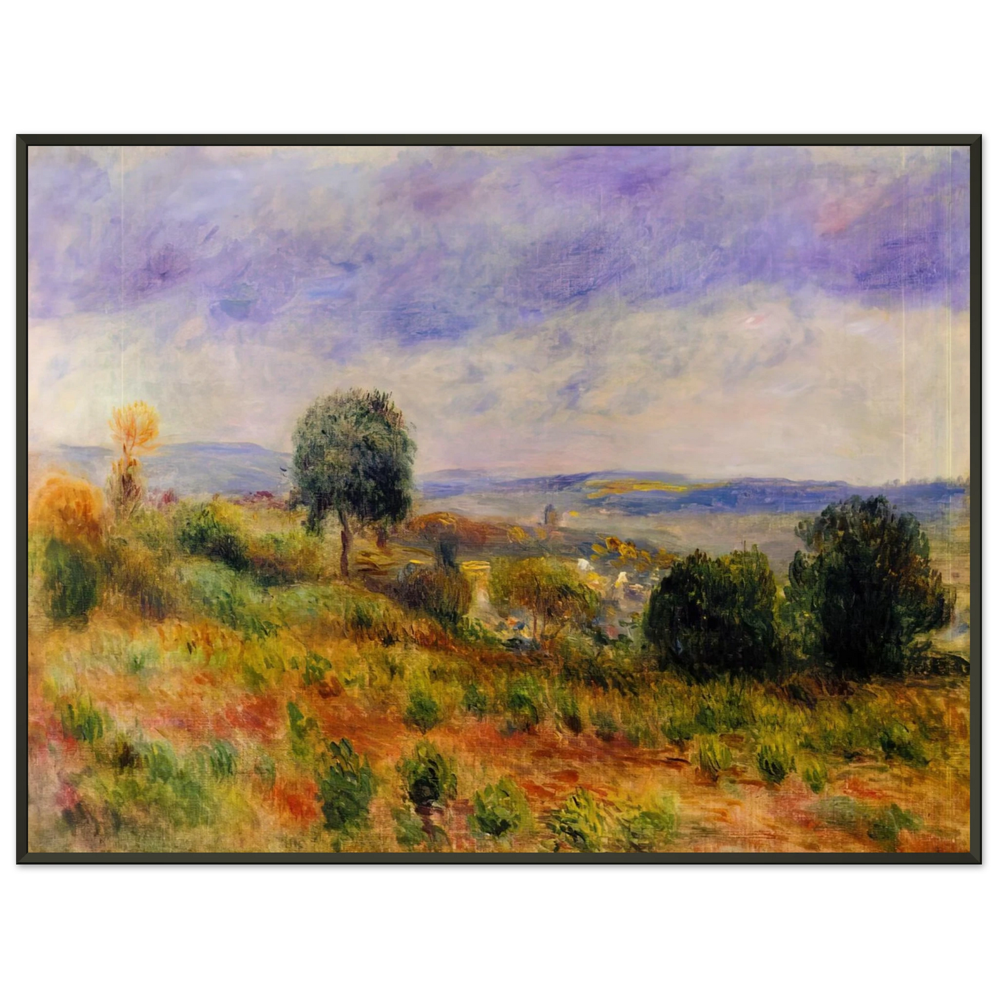 PierreAuguste Renoir  Landscape Auvers sur Oise Framed Art Print  - Aluminum Frame - 60x80 cm / 24x32 inches