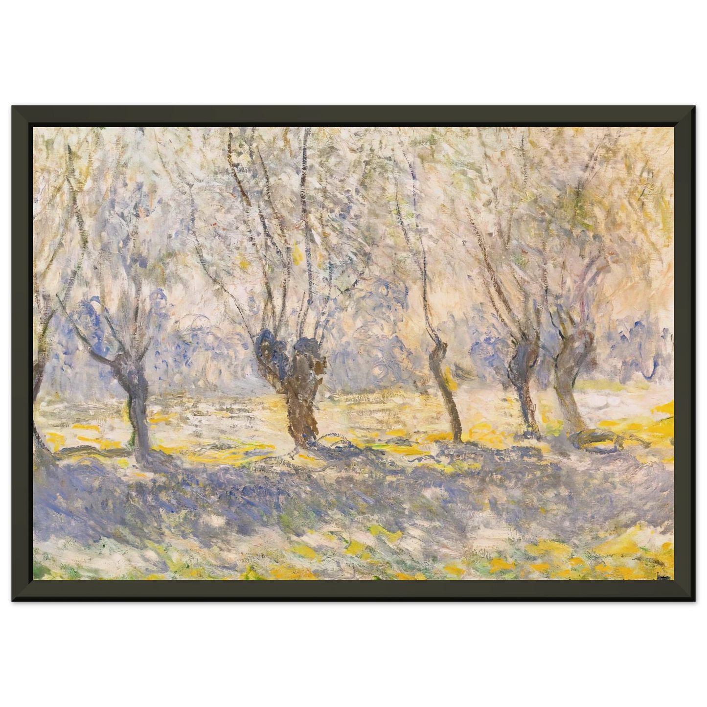 claude monet  Willows Giverny Framed Art Print  - Aluminum Frame - 70x100 cm / 28x40 inches