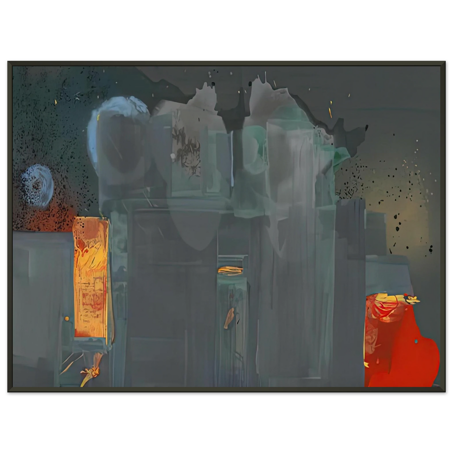 Helen Frankenthaler  Janus 1990 Framed Art Print  - Aluminum Frame - 70x100 cm / 28x40 inches
