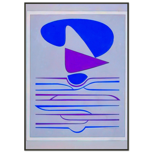 Victor Vasarely  Kateau  1953 Framed Art Print  - Aluminum Frame - 21x29.7 cm / 8x12"