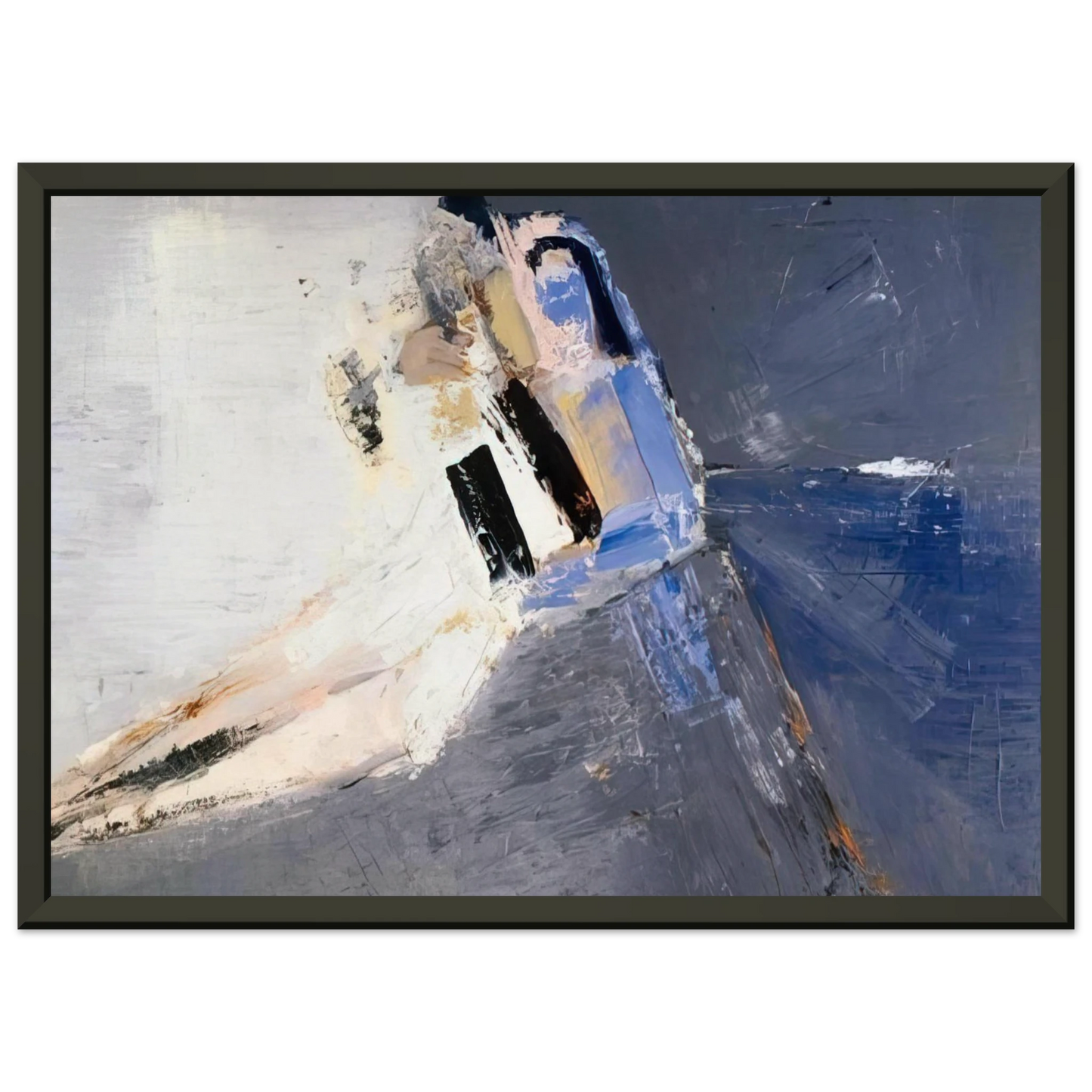 Nicolas de Stael  Figure accoudee  1953 Framed Art Print  - Aluminum Frame - 40x50 cm / 16x20 inches