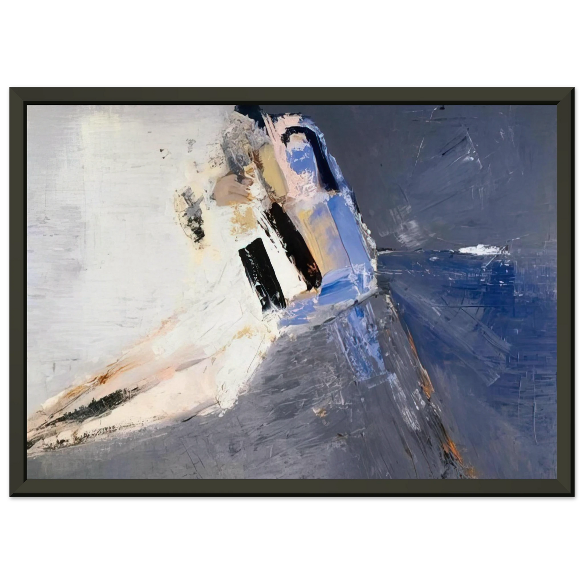 Nicolas de Stael  Figure accoudee  1953 Framed Art Print  - Aluminum Frame - 40x50 cm / 16x20 inches
