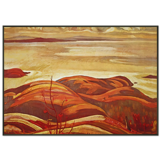 AY Jackson  North Shore Lake Superior  1926 Framed Art Print  - Aluminum Frame - 21x29.7 cm / 8x12"