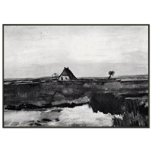 Vincent van Gogh  Landscape with a Farm Framed Art Print  - Aluminum Frame - 21x29.7 cm / 8x12"
