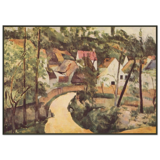 Paul Cezanne  A Turn in the Road Framed Art Print  - Aluminum Frame - 21x29.7 cm / 8x12"