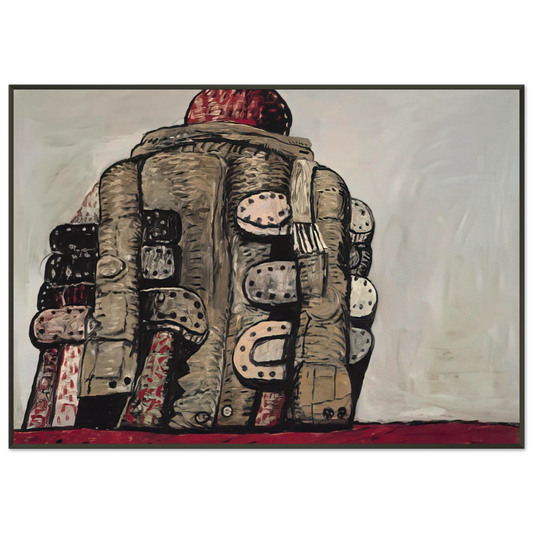 Philip Guston  BACK VIEW Framed Art Print  - Aluminum Frame - 21x29.7 cm / 8x12"