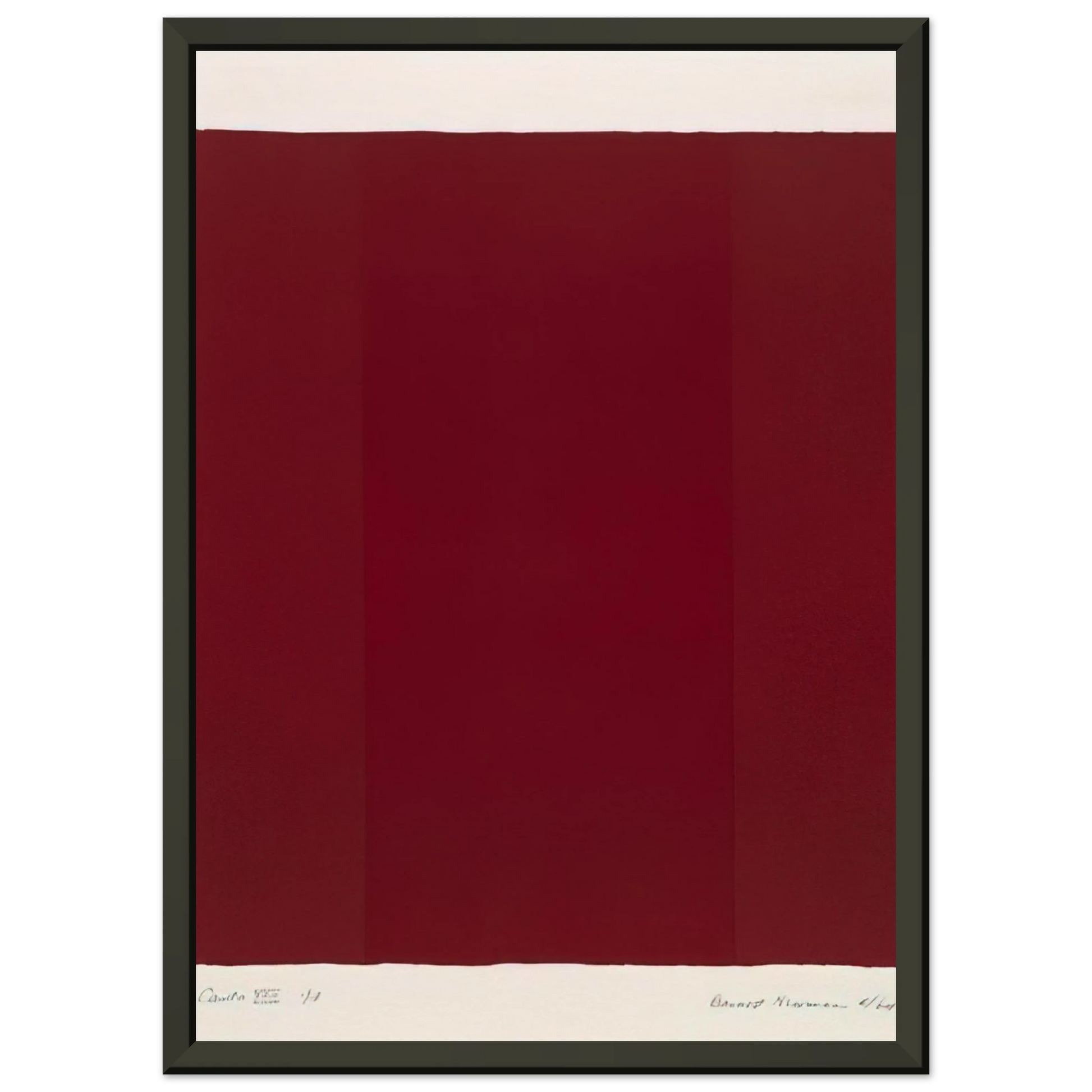 Barnett Newman  Canto XVII Framed Art Print  - Aluminum Frame - 40x50 cm / 16x20 inches