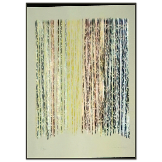 Piero Dorazio  Paplito della Luce  1983 Framed Art Print  - Aluminum Frame - 21x29.7 cm / 8x12"