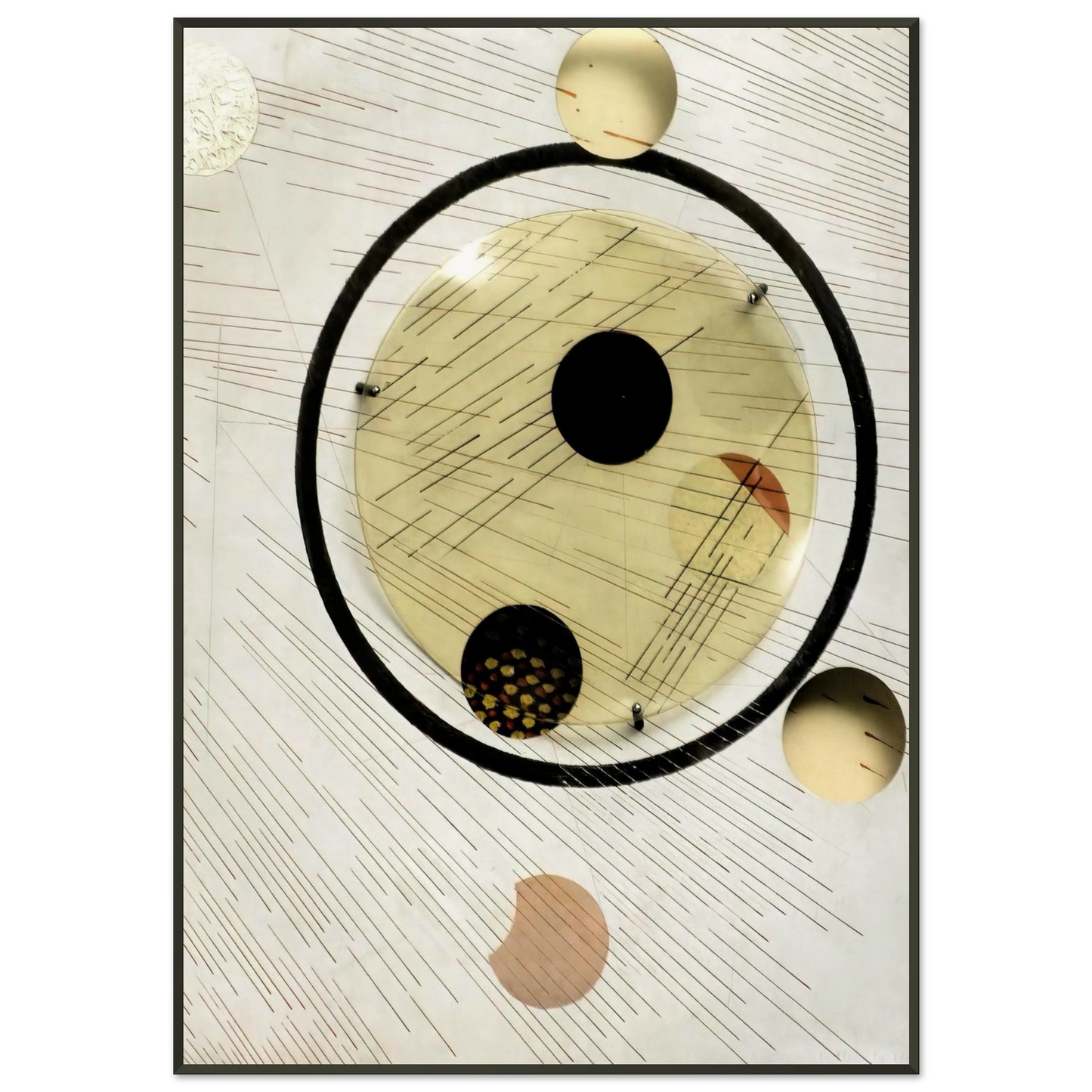 Laszlo MoholyNagy  Space Modulator Experiment Aluminum 5 Framed Art Print  - Aluminum Frame - 21x29.7 cm / 8x12"