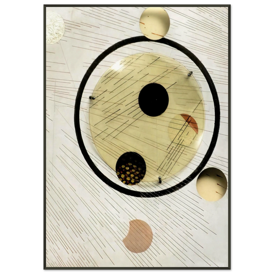 Laszlo MoholyNagy  Space Modulator Experiment Aluminum 5 Framed Art Print  - Aluminum Frame - 21x29.7 cm / 8x12"