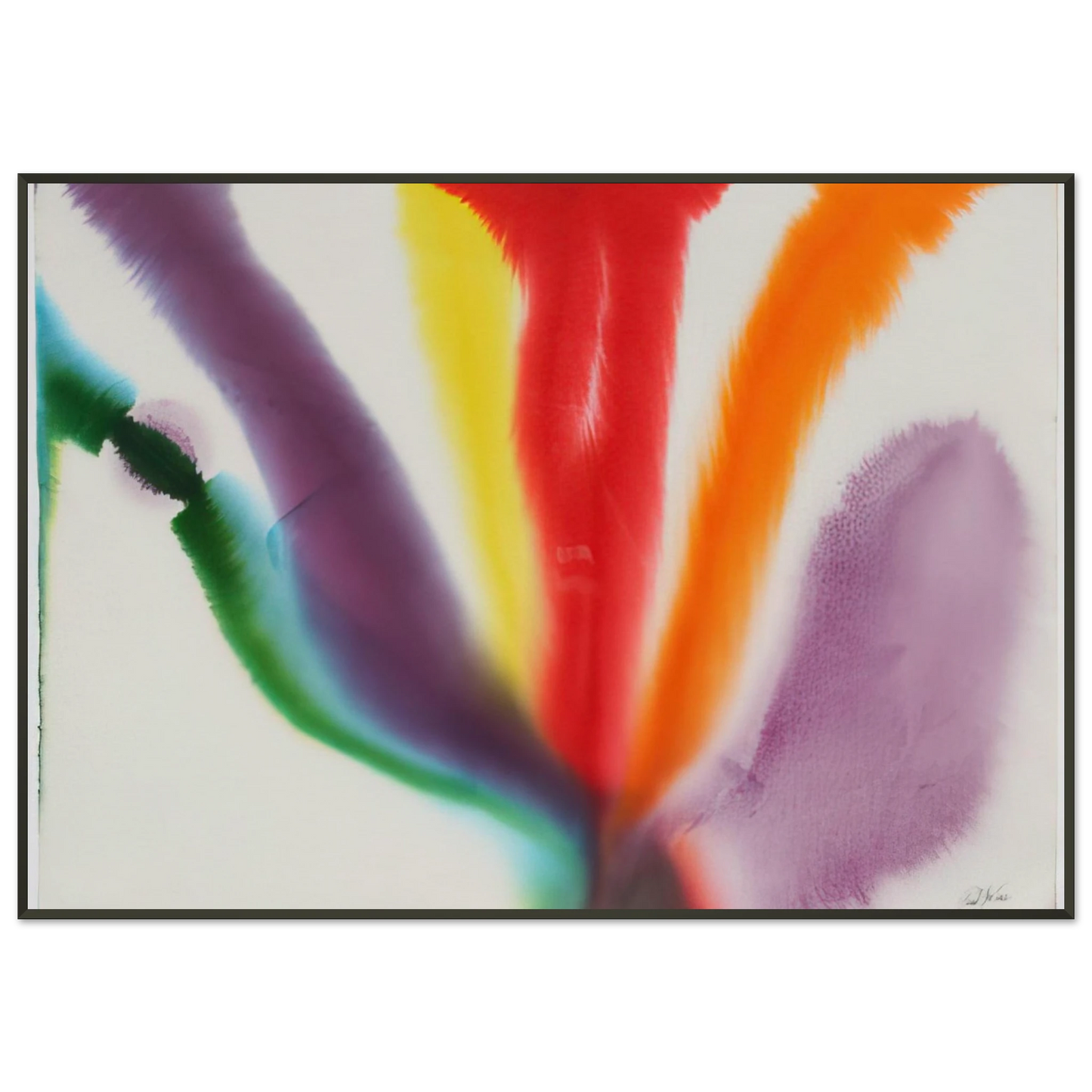 Paul Jenkins  Phenomena Compass Bearing  1979 Framed Art Print  - Aluminum Frame - 21x29.7 cm / 8x12"
