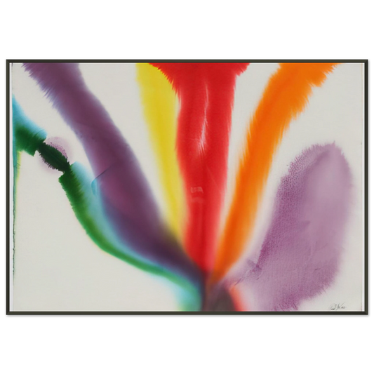 Paul Jenkins  Phenomena Compass Bearing  1979 Framed Art Print  - Aluminum Frame - 21x29.7 cm / 8x12"