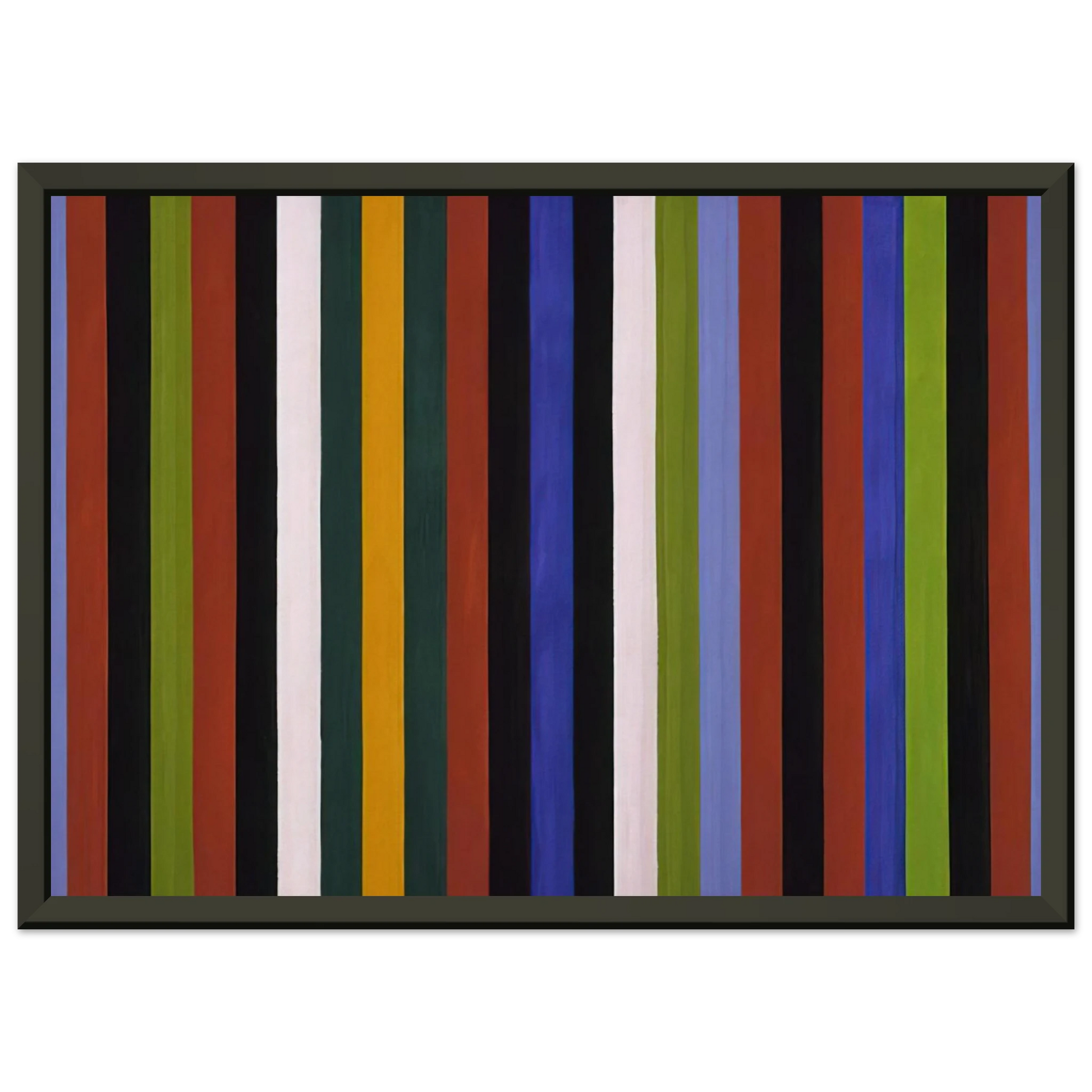 Gene Davis  Hot Beat  1964 Framed Art Print  - Aluminum Frame - 60x80 cm / 24x32 inches