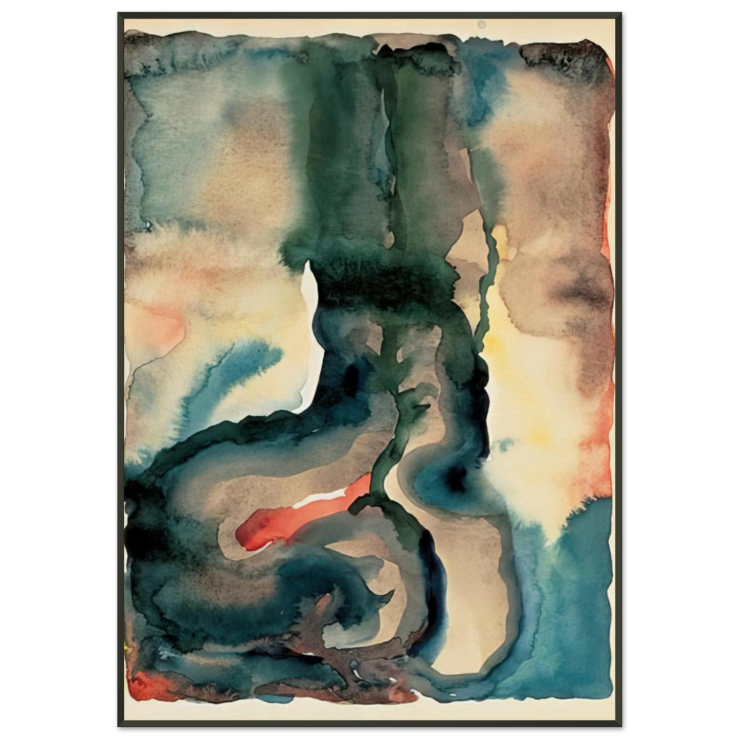 Georgia OKeeffe  Portrait No III Framed Art Print  - Aluminum Frame - 21x29.7 cm / 8x12"