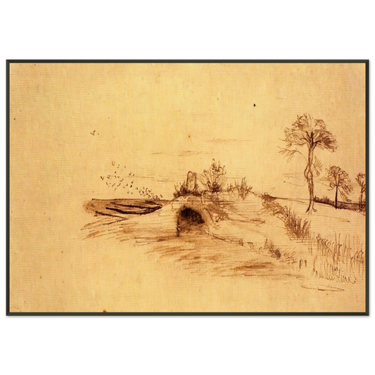 Vincent van Gogh  The Cave of Machpelah Framed Art Print  - Aluminum Frame - 21x29.7 cm / 8x12"