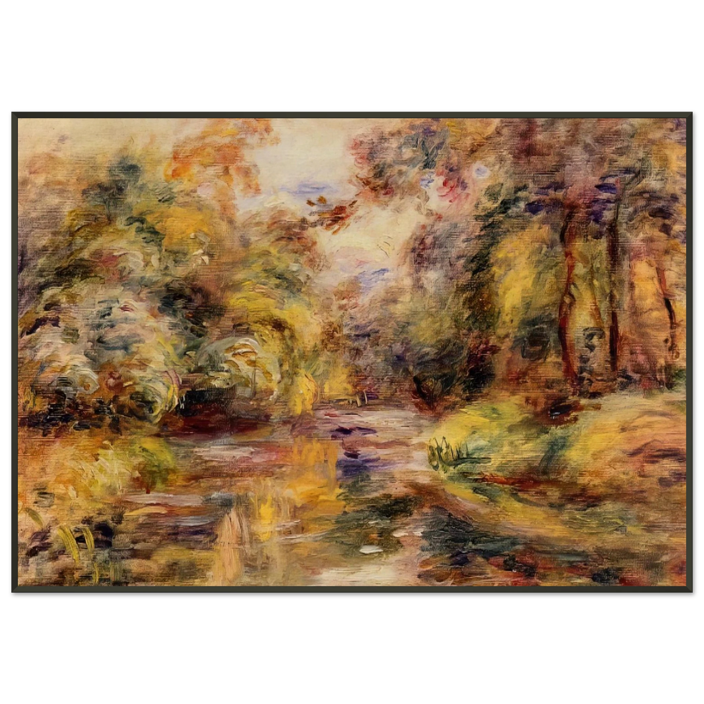 PierreAuguste Renoir  Little River Framed Art Print  - Aluminum Frame - 21x29.7 cm / 8x12"
