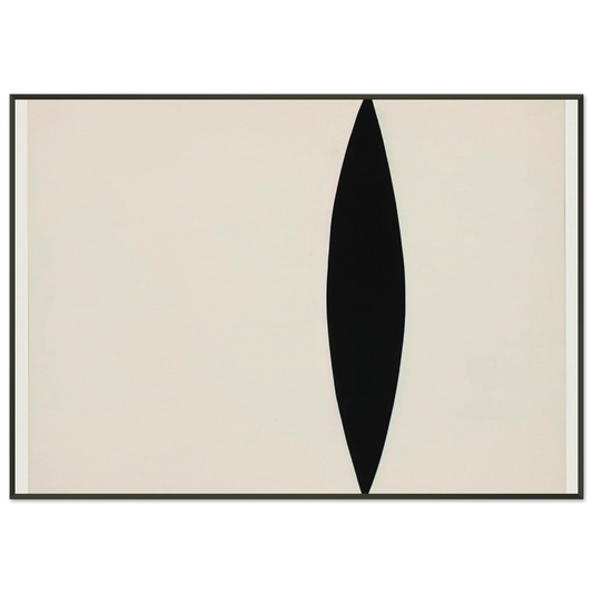 Ellsworth Kelly  Mandorla Form Framed Art Print  - Aluminum Frame - 21x29.7 cm / 8x12"