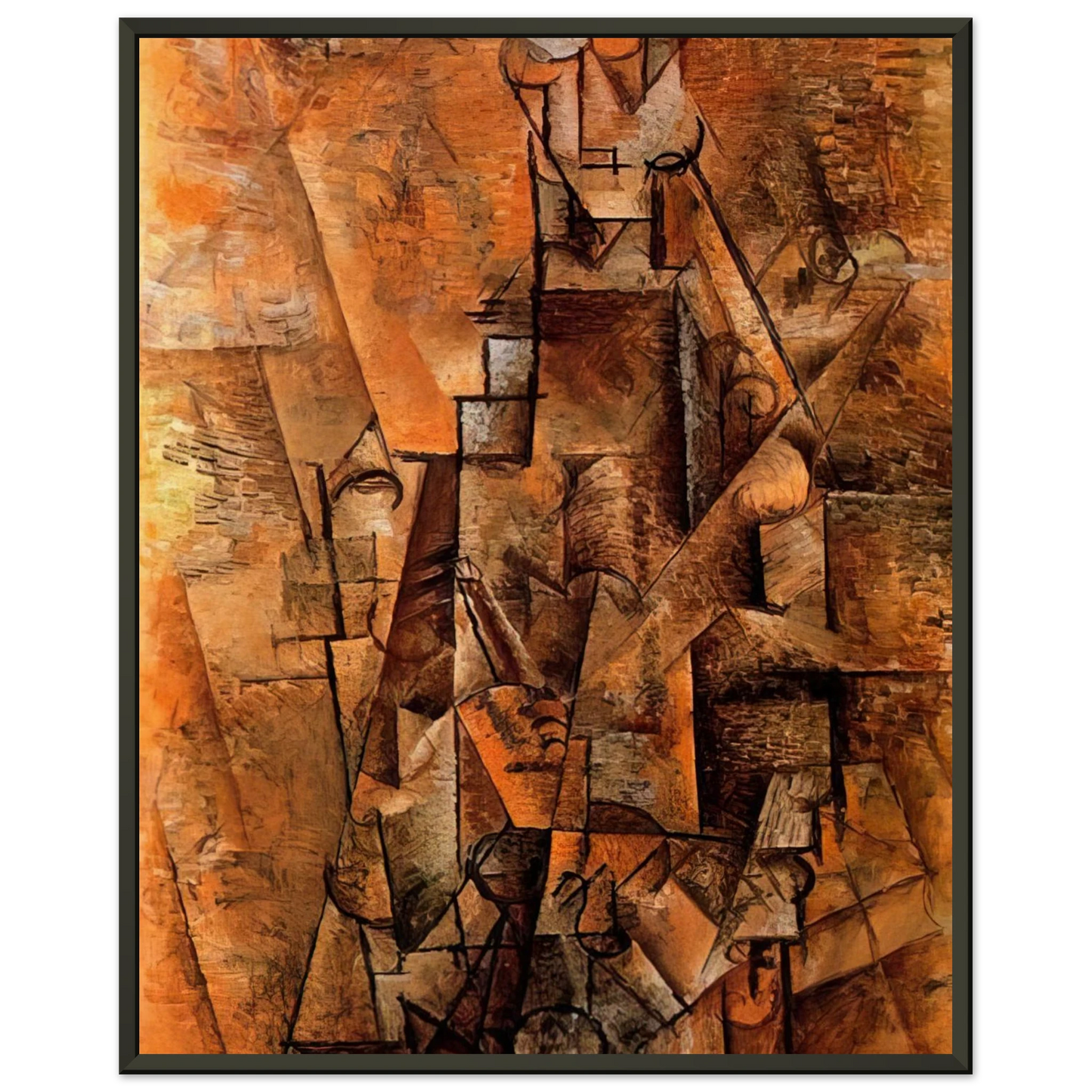 Pablo Picasso  Clarinetist  1911 Framed Art Print  - Aluminum Frame - 60x80 cm / 24x32 inches