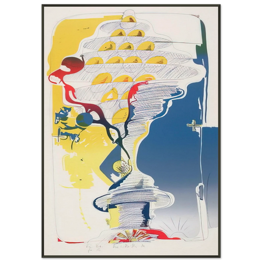 Dieter Roth  By the Sea from Behind  1972 Framed Art Print  - Aluminum Frame - 21x29.7 cm / 8x12"