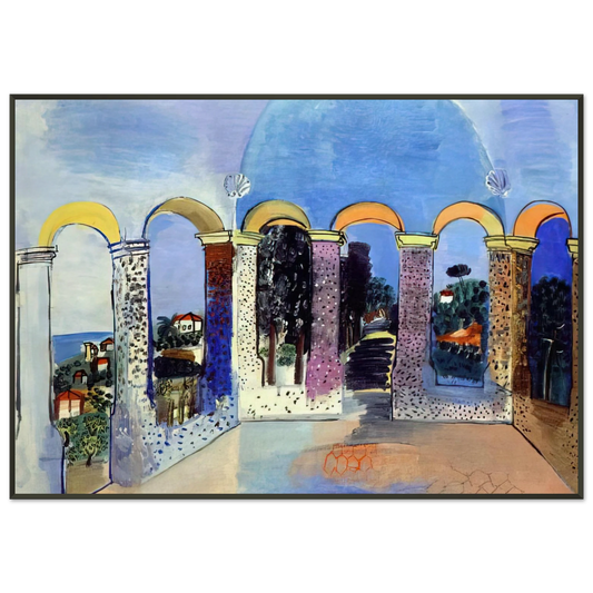 Raoul Dufy  ARCADES AT VALLAURIS 1927 Framed Art Print  - Aluminum Frame - 21x29.7 cm / 8x12"