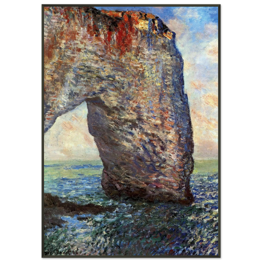 claude monet  The Mannerport near Etretat Framed Art Print  - Aluminum Frame - 21x29.7 cm / 8x12"