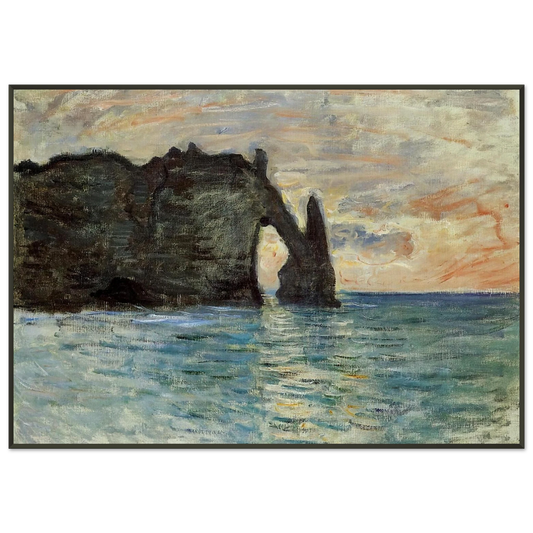 claude monet  The Manneport Cliff at Etretat Framed Art Print  - Aluminum Frame - 21x29.7 cm / 8x12"