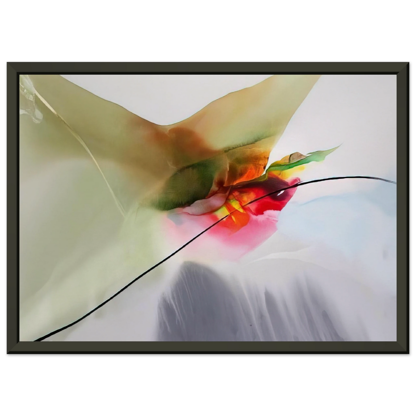 Paul Jenkins  Phenomena Sung Mantle  1969 Framed Art Print  - Aluminum Frame - 60x80 cm / 24x32 inches