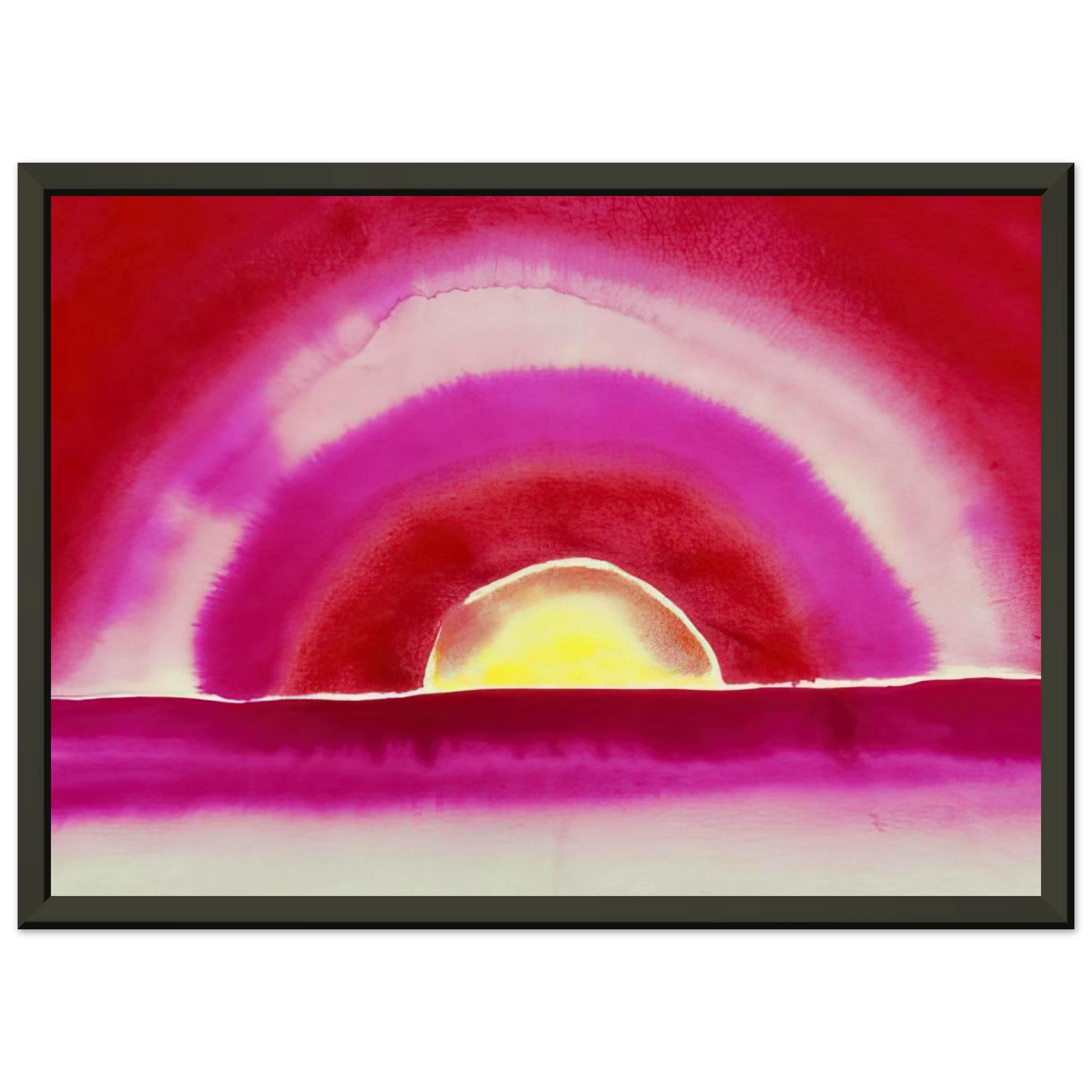 Georgia OKeeffe  Sunrise Framed Art Print  - Aluminum Frame - 70x100 cm / 28x40 inches