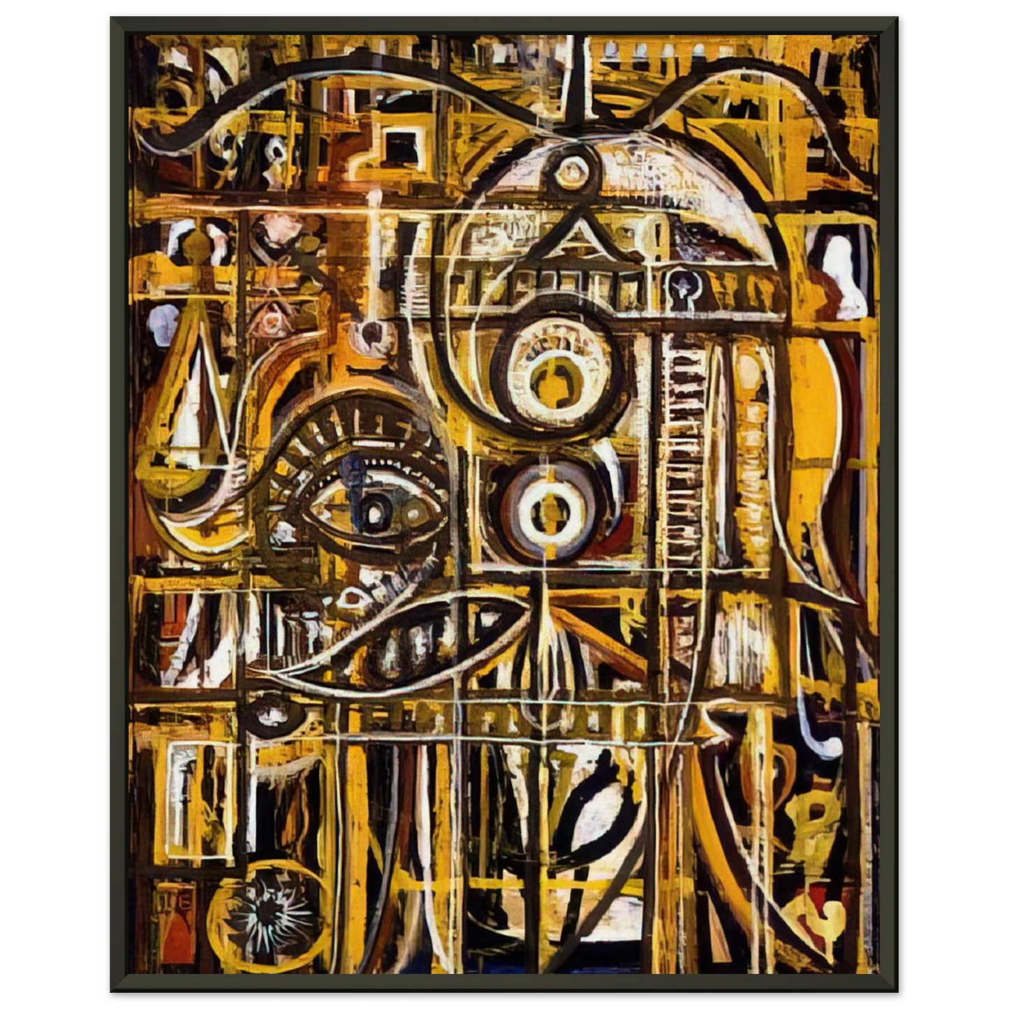 Richard PousetteDart  Abstract Eye  1943 Framed Art Print  - Aluminum Frame - 40x50 cm / 16x20 inches