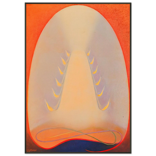 Agnes Lawrence Pelton  Mount of Flame  1932 Framed Art Print  - Aluminum Frame - 21x29.7 cm / 8x12"