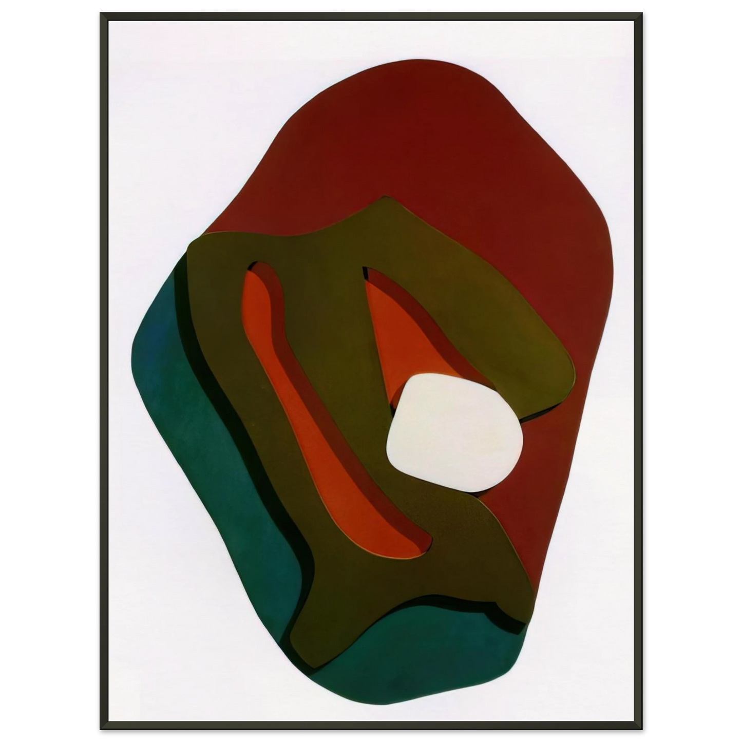 Jean Arp  Terrestrial Forest Form Framed Art Print  - Aluminum Frame - 60x80 cm / 24x32 inches
