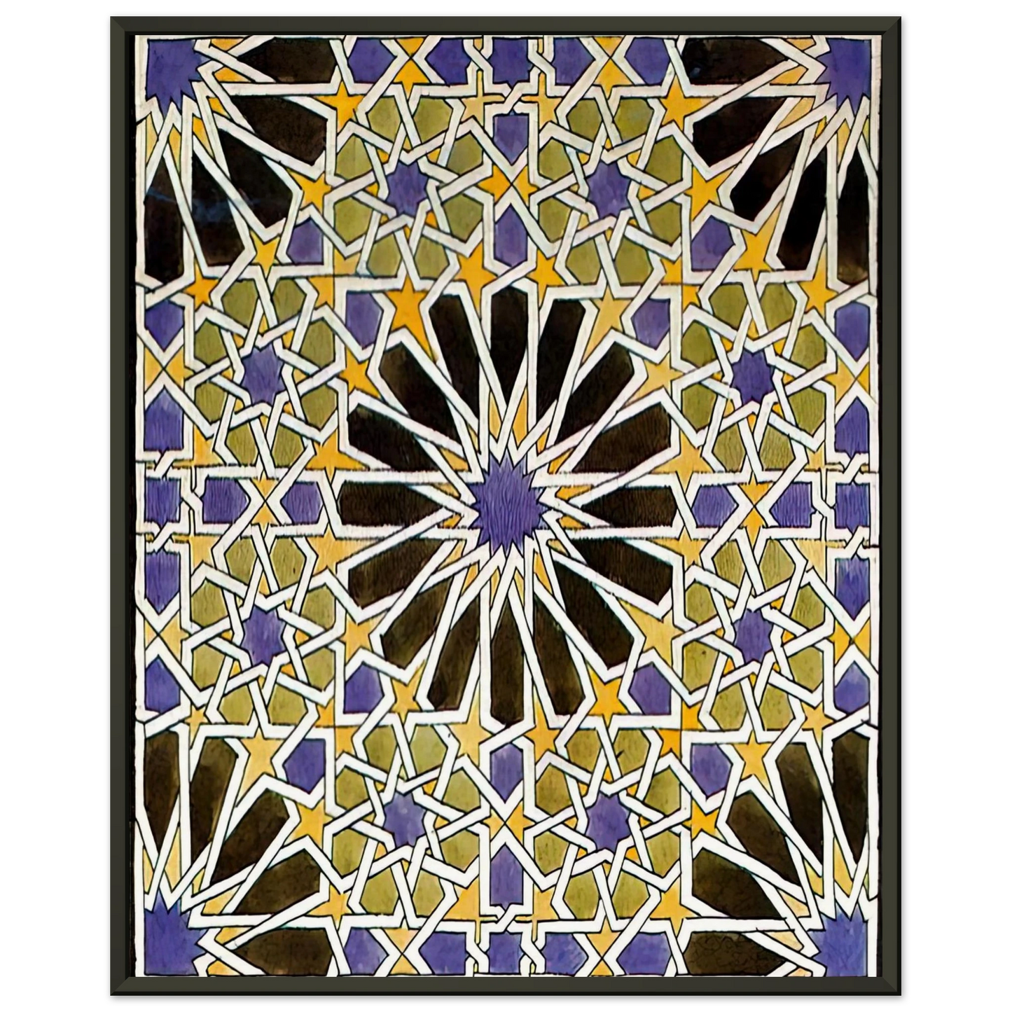 MC Escher  MURAL MOSAIC IN THE ALHAMBRA Framed Art Print  - Aluminum Frame - 60x80 cm / 24x32 inches