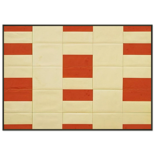 Ellsworth Kelly  Red and White Framed Art Print  - Aluminum Frame - 21x29.7 cm / 8x12"