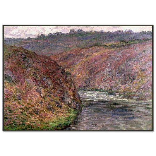 claude monet  Valley of the Creuse Grey Day Framed Art Print  - Aluminum Frame - 21x29.7 cm / 8x12"