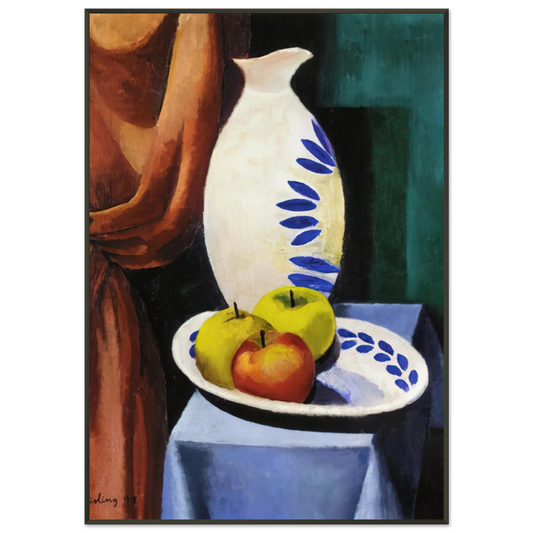 Moise Kisling  STILL LIFE WITH WHITE PITCHER 1917 Framed Art Print  - Aluminum Frame - 21x29.7 cm / 8x12"