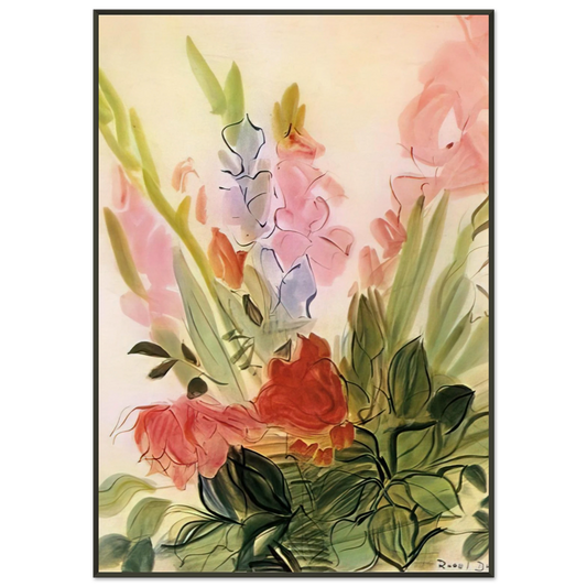 Raoul Dufy  GLADIOLI 1942 Framed Art Print  - Aluminum Frame - 21x29.7 cm / 8x12"