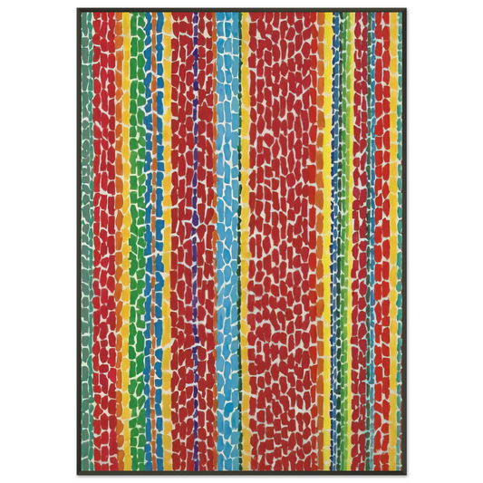 Alma Woodsey Thomas  RED VIOLET NURSERY VIEWED FROM ABOVE 1970 Framed Art Print  - Aluminum Frame - 21x29.7 cm / 8x12"