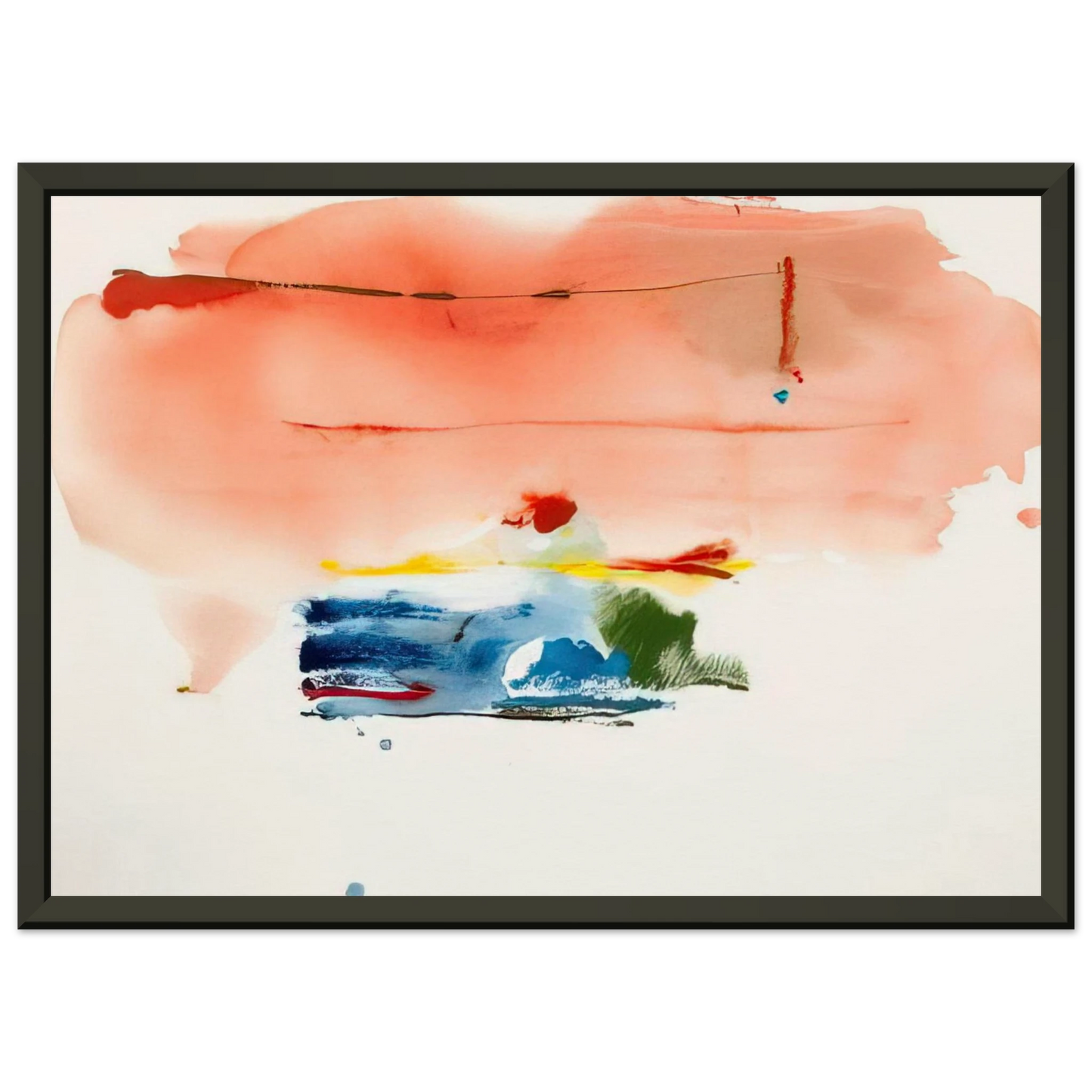 Helen Frankenthaler  Santa Fe II  1986 Framed Art Print  - Aluminum Frame - 70x100 cm / 28x40 inches