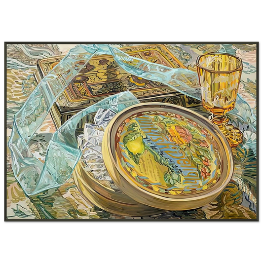 Janet Fish  TURKISH DELIGHT 2003 Framed Art Print  - Aluminum Frame - 21x29.7 cm / 8x12"