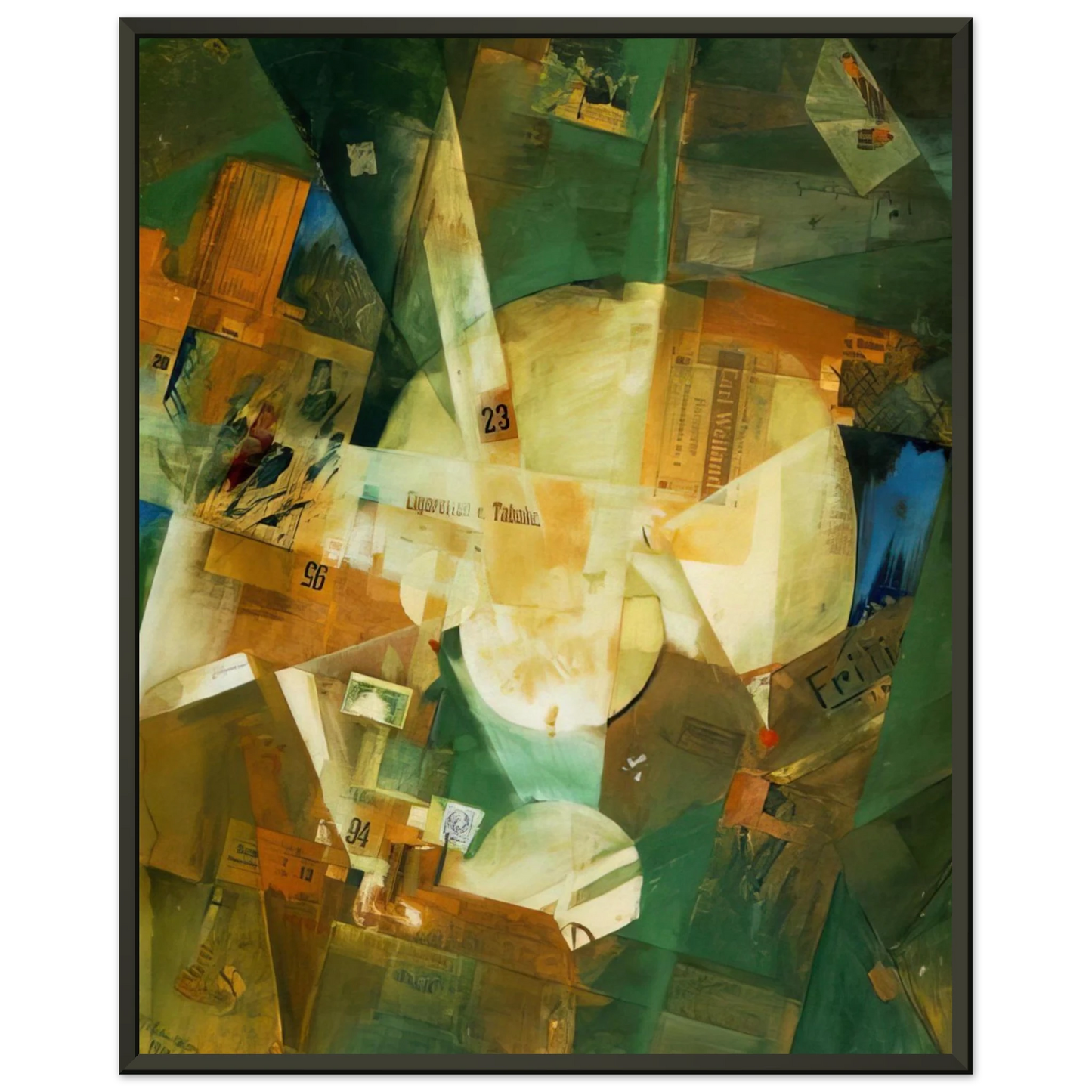 Kurt Schwitters  PICTURE WITH LIGHT CENTER 1919 Framed Art Print  - Aluminum Frame - 60x80 cm / 24x32 inches